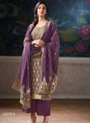 Women silk suit with jari work