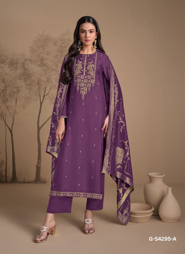 musleen jacquard dupatta suit set