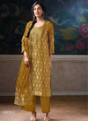 Women silk suit with jari work