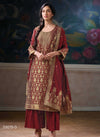 Women silk suit with jari work